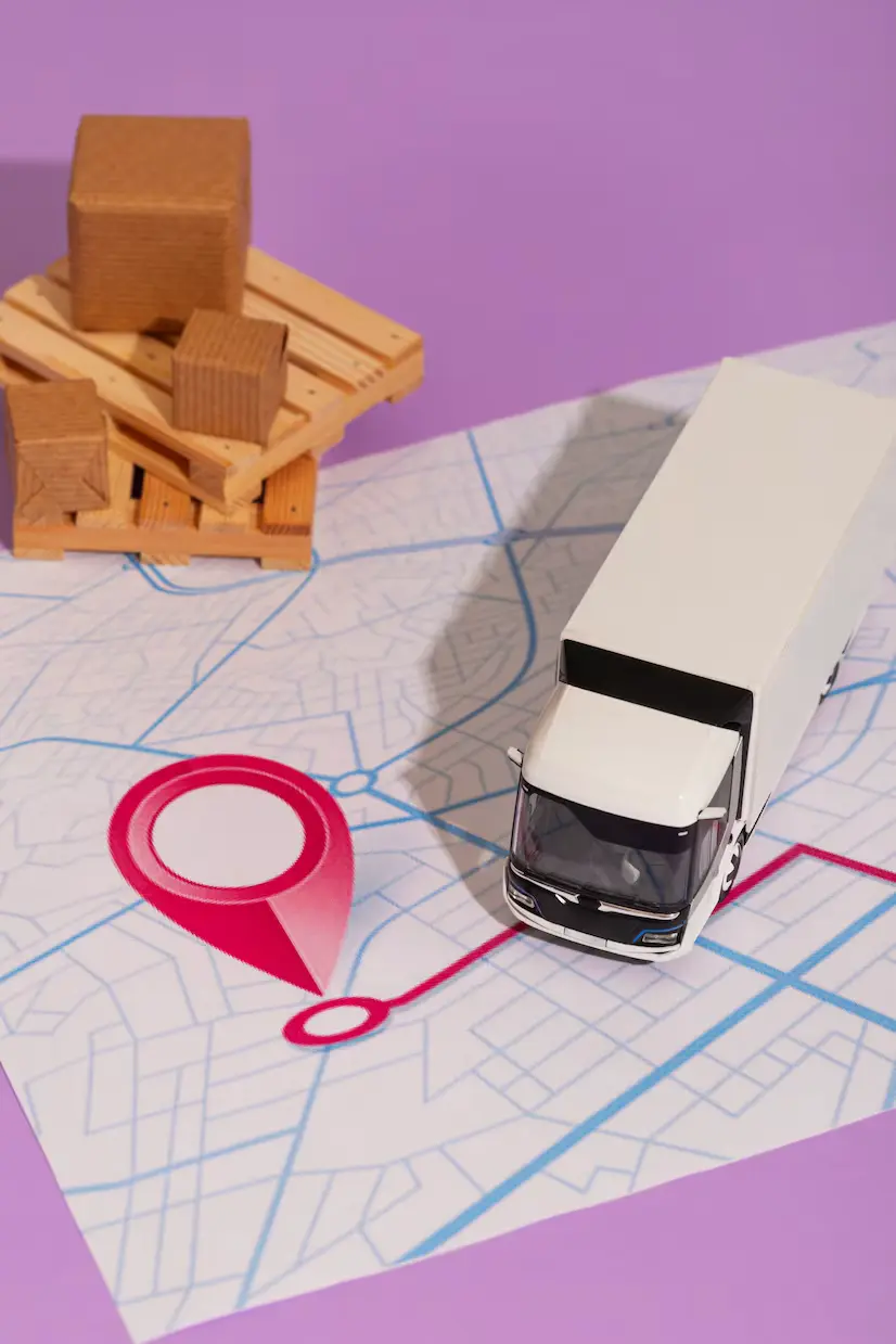 Map and Truck